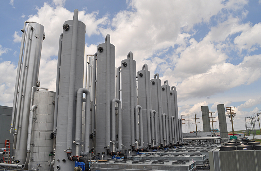 A biogas treatment plant