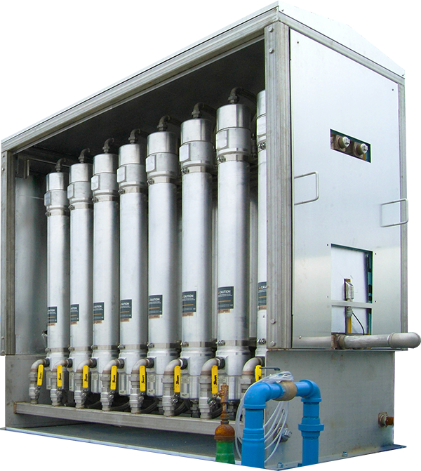 A biogas treatment plant
