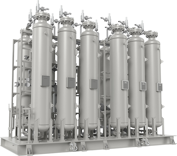 A biogas treatment plant